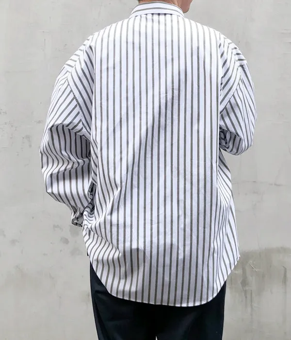 DIGAWEL/OVERSIZED SHIRT (KHAKI STRIPE)