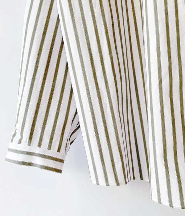DIGAWEL/OVERSIZED SHIRT (KHAKI STRIPE)