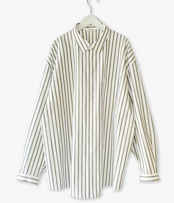 DIGAWEL/OVERSIZED SHIRT (KHAKI STRIPE)