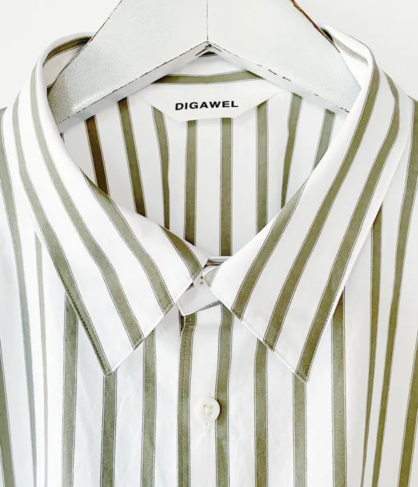 DIGAWEL/OVERSIZED SHIRT (KHAKI STRIPE)