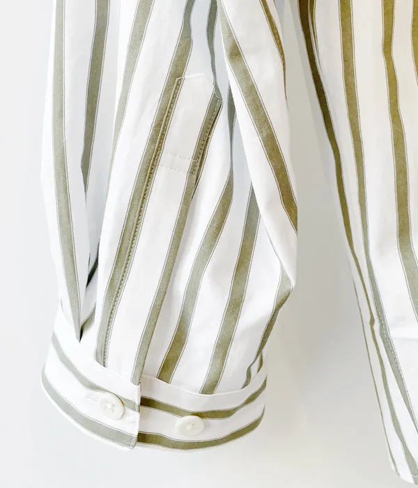 DIGAWEL/OVERSIZED SHIRT (KHAKI STRIPE)