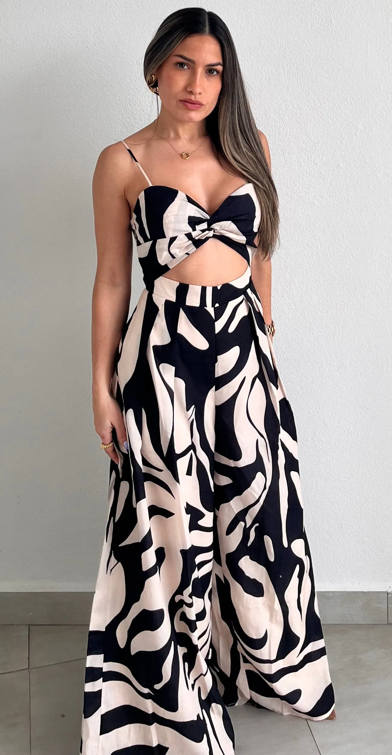Divine Wanderings Abstract Print Jumpsuit