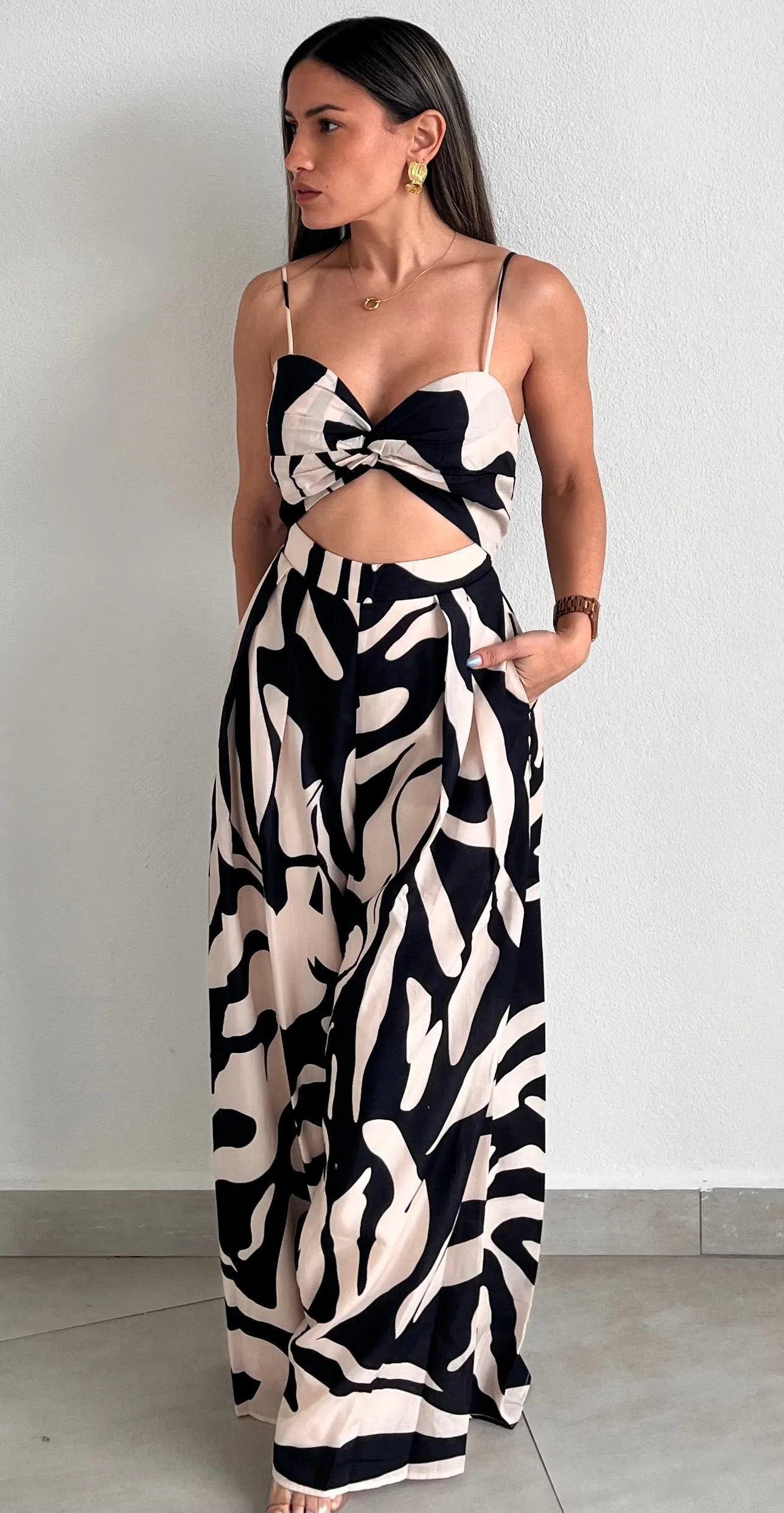 Divine Wanderings Abstract Print Jumpsuit