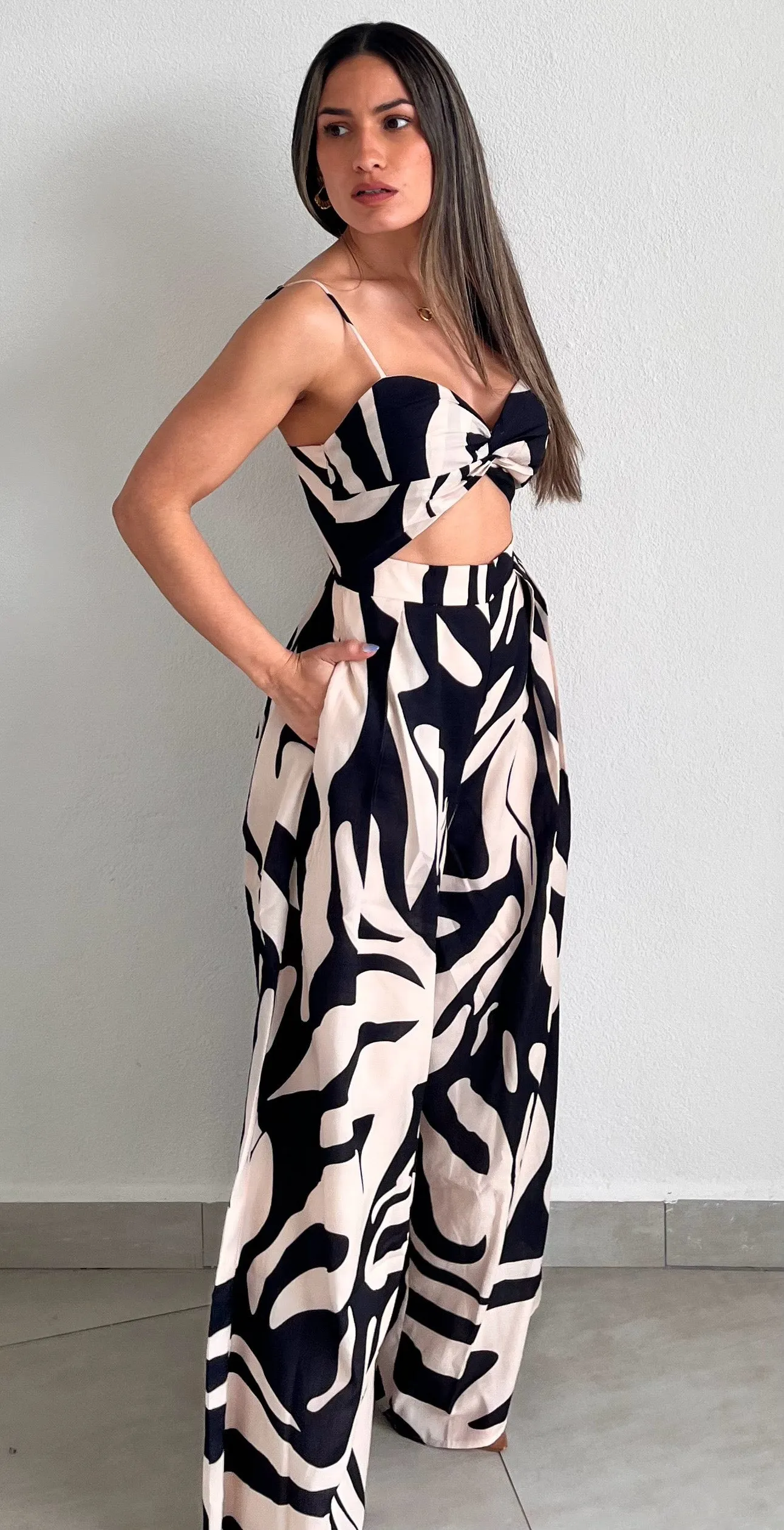 Divine Wanderings Abstract Print Jumpsuit