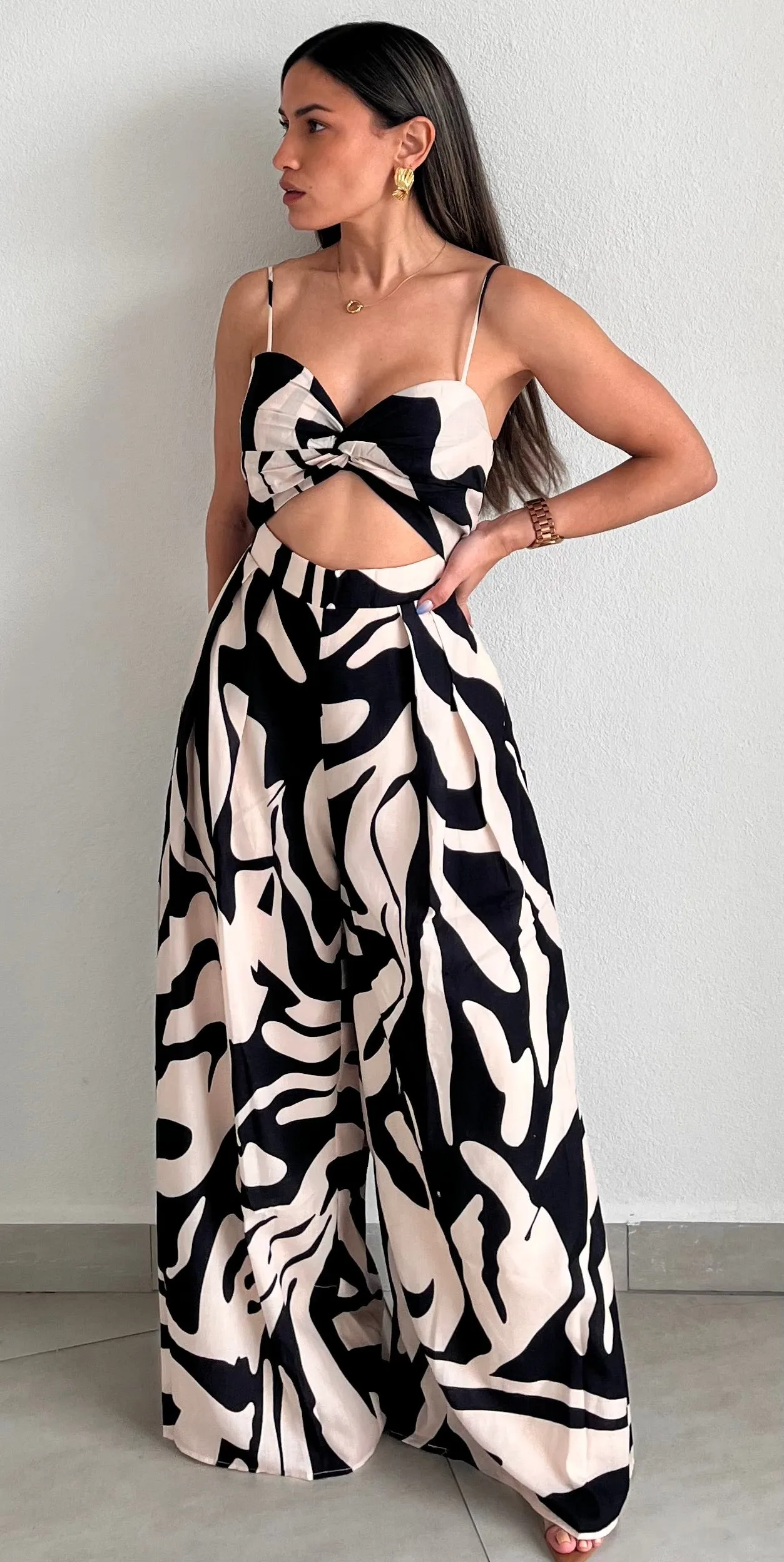 Divine Wanderings Abstract Print Jumpsuit