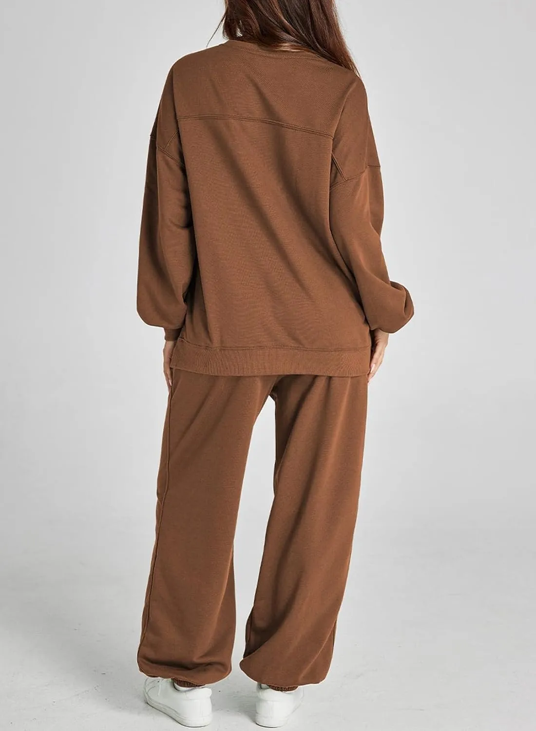 Dokotoo Womens 2 Piece Outfits Casual Long Sleeve Sweatsuits Sets Comfy Pullover Tracksuits and Sweatpants with Pockets