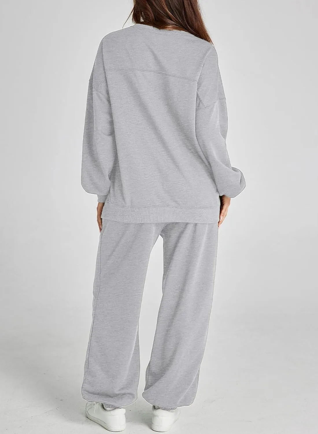 Dokotoo Womens 2 Piece Outfits Casual Long Sleeve Sweatsuits Sets Comfy Pullover Tracksuits and Sweatpants with Pockets