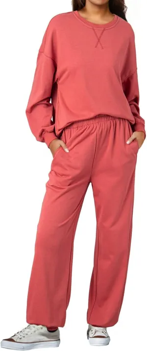 Dokotoo Womens 2 Piece Outfits Casual Long Sleeve Sweatsuits Sets Comfy Pullover Tracksuits and Sweatpants with Pockets