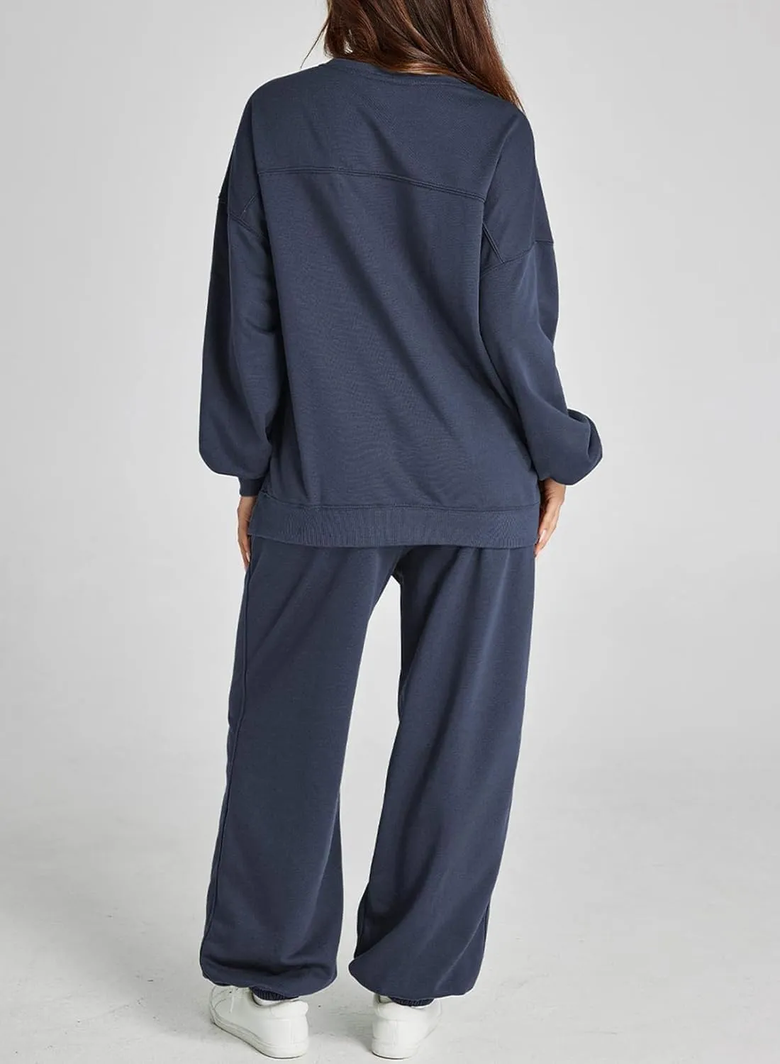 Dokotoo Womens 2 Piece Outfits Casual Long Sleeve Sweatsuits Sets Comfy Pullover Tracksuits and Sweatpants with Pockets