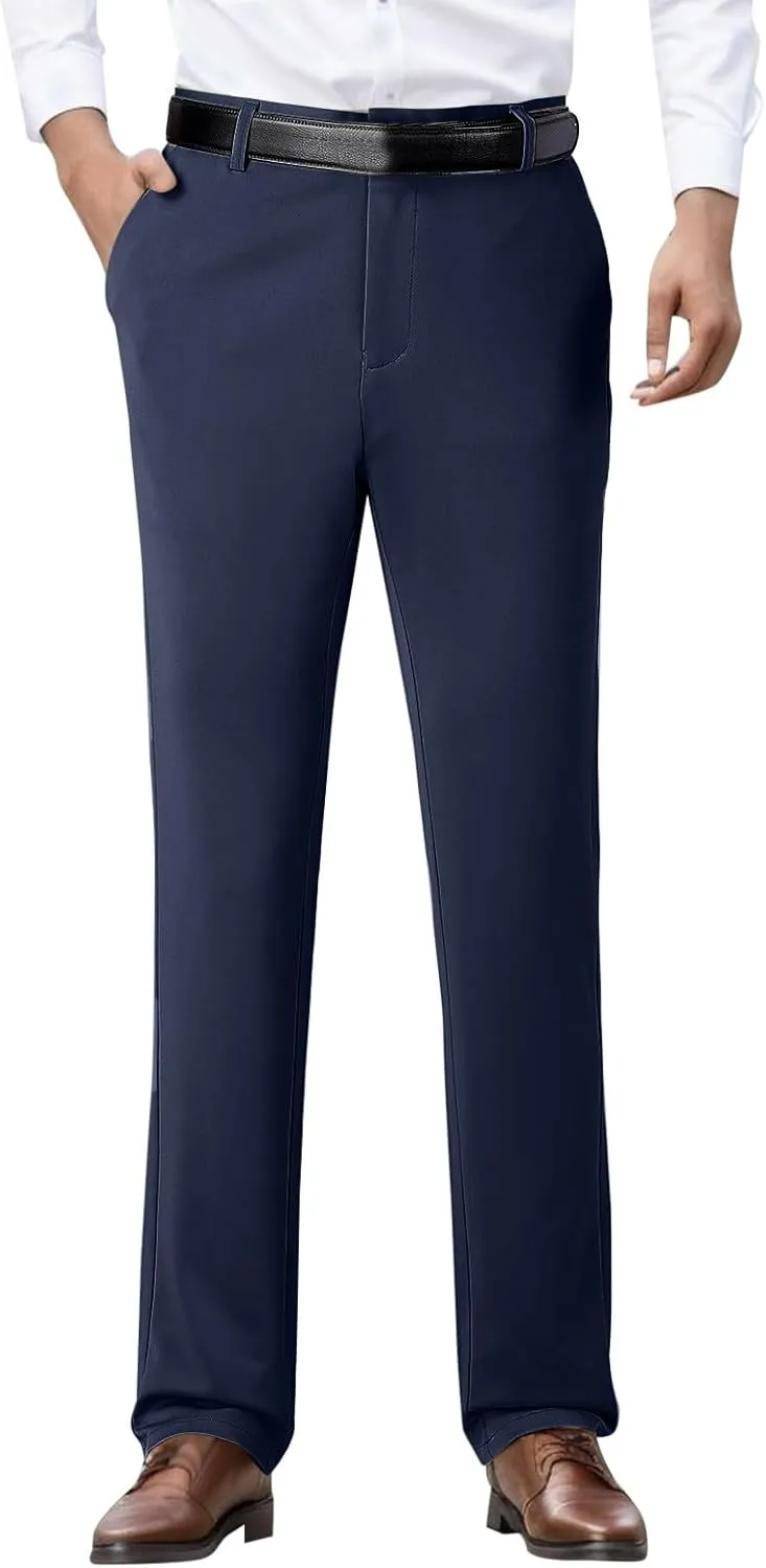 Dress Pants for Men's,Fashion Print Slim Fit Business Work Suit Pants Straight Leg Slacks Suit Trousers