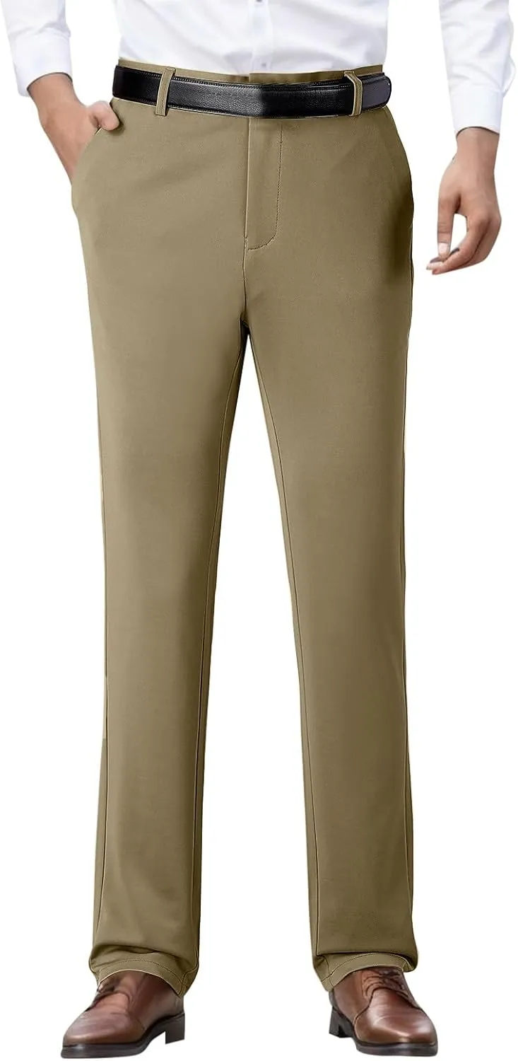 Dress Pants for Men's,Fashion Print Slim Fit Business Work Suit Pants Straight Leg Slacks Suit Trousers