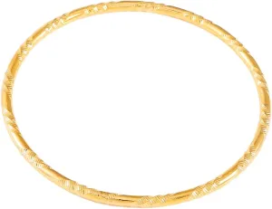 Dubai Gold Bangle Ethiopian Round Bangle Bracelet African Women Jewelry Simple Circle Bangles Jewelry (A)
