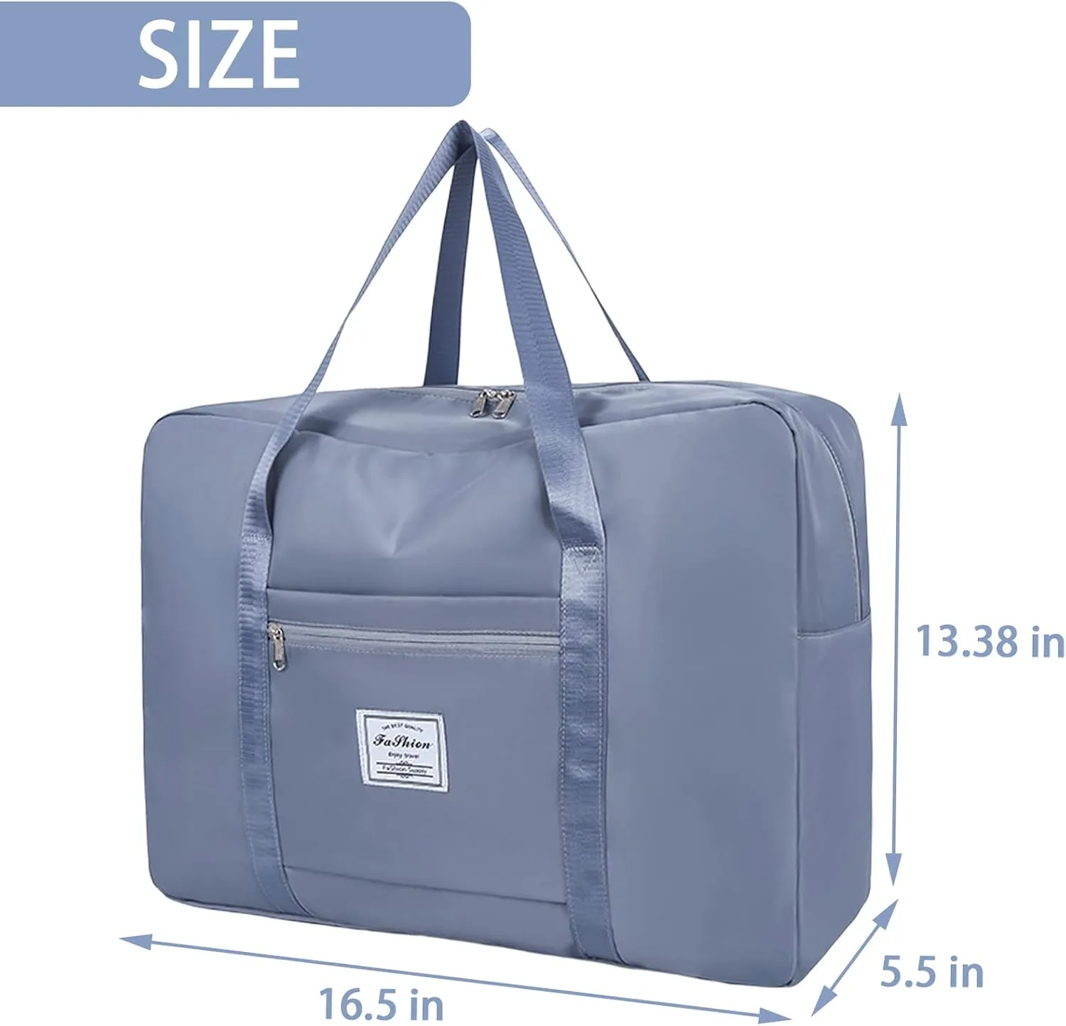 Duffel Bags for Traveling Women Sports Gym Tote Bag Water Resistant Travel Carry on Duffel Bag Weekend Overnight Bag (Blue)