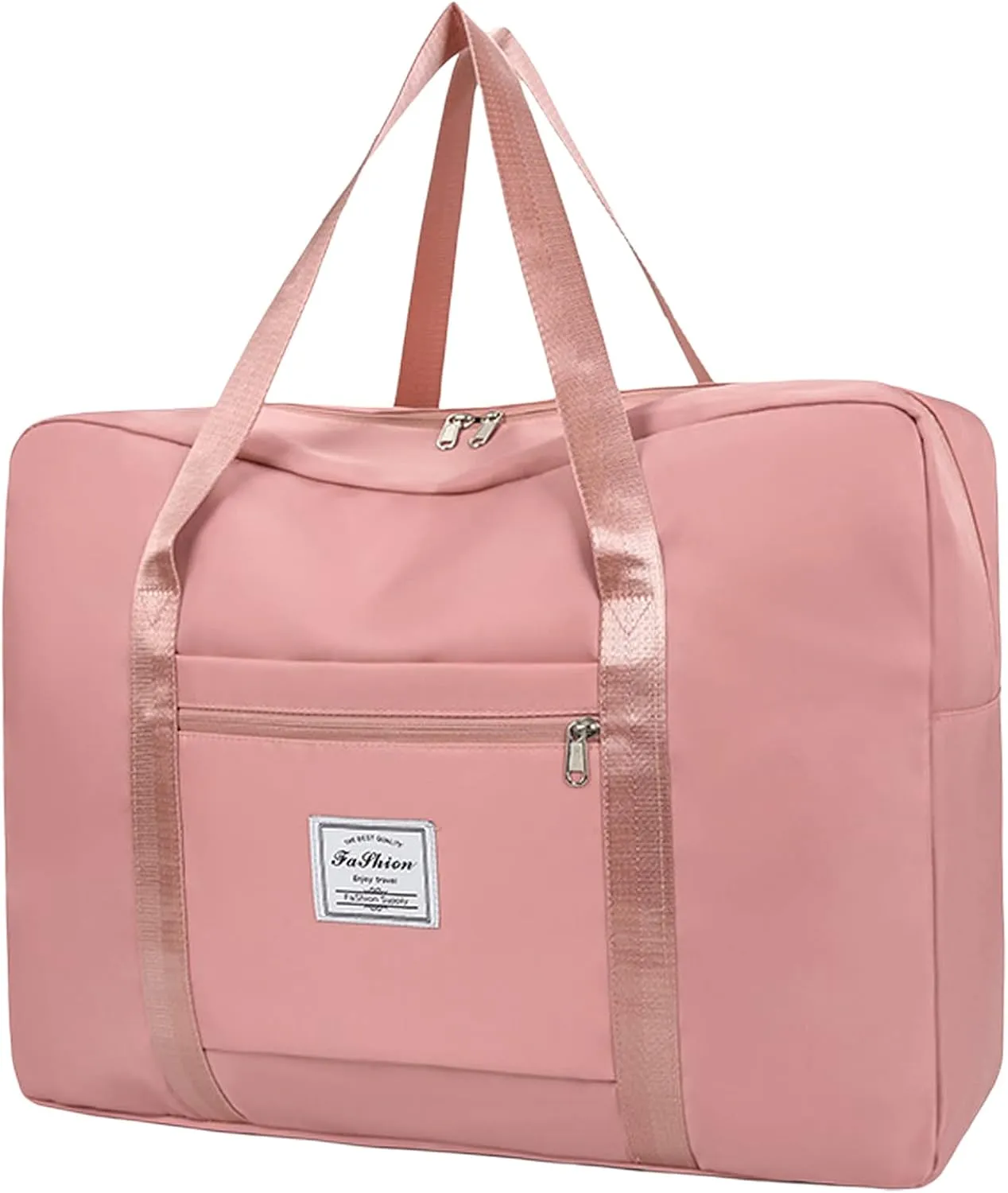 Duffel Bags for Traveling Women Sports Gym Tote Bag Water Resistant Travel Carry on Duffel Bag Weekend Overnight Bag (Pink)