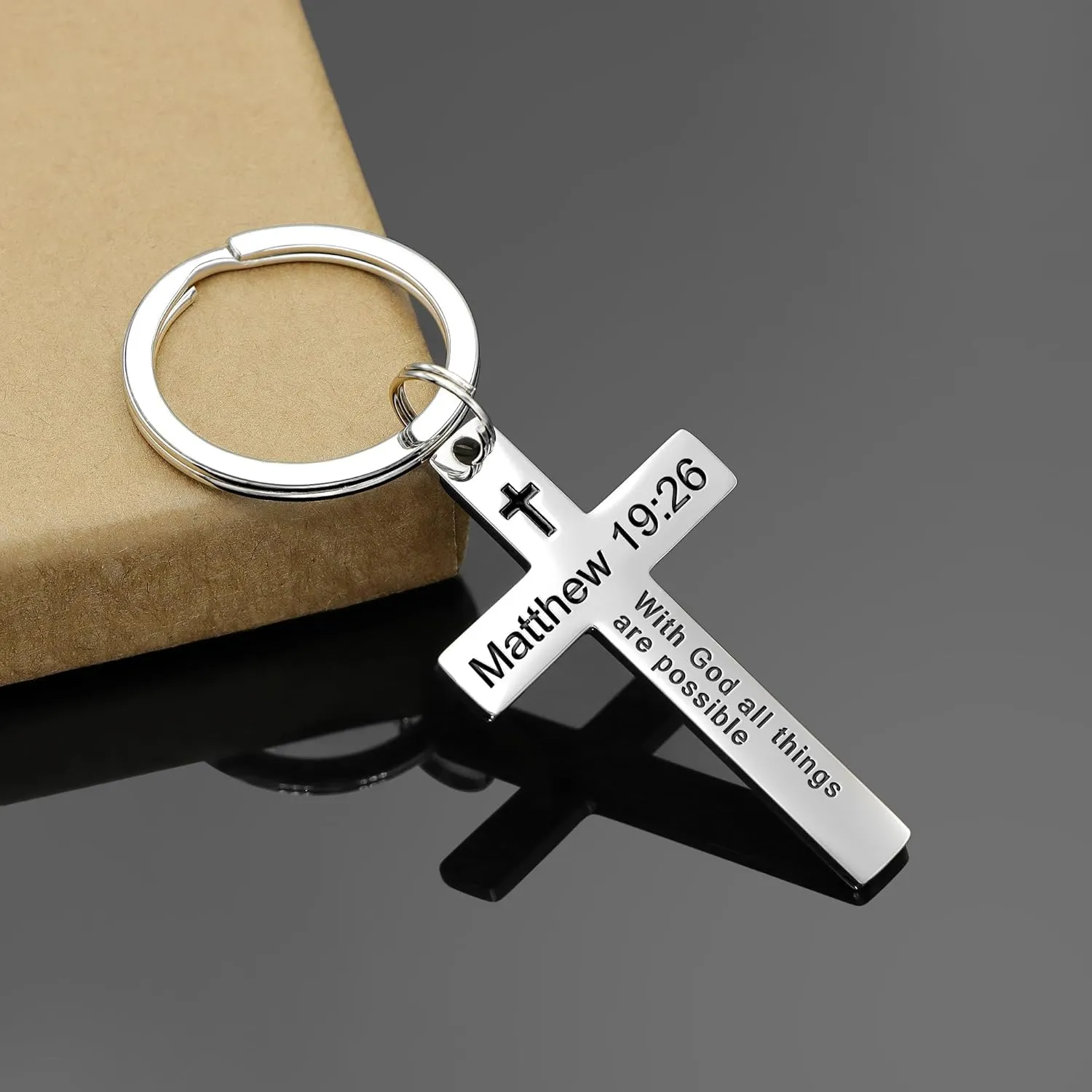 Easter Basket Stuffer Gift Cross Keychains Christian Jewelry - Holy Bible Keychain Inspirational Bible Verse Jewelry