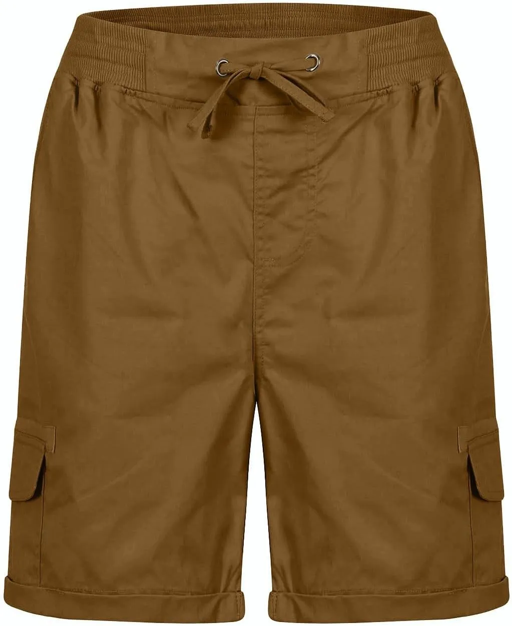 eoeioa Cargo Shorts Women Dressy High Waisted Drawstring Bermuda Shorts Summer Outdoor Relaxed Fit Hiking Shorts with Pockets