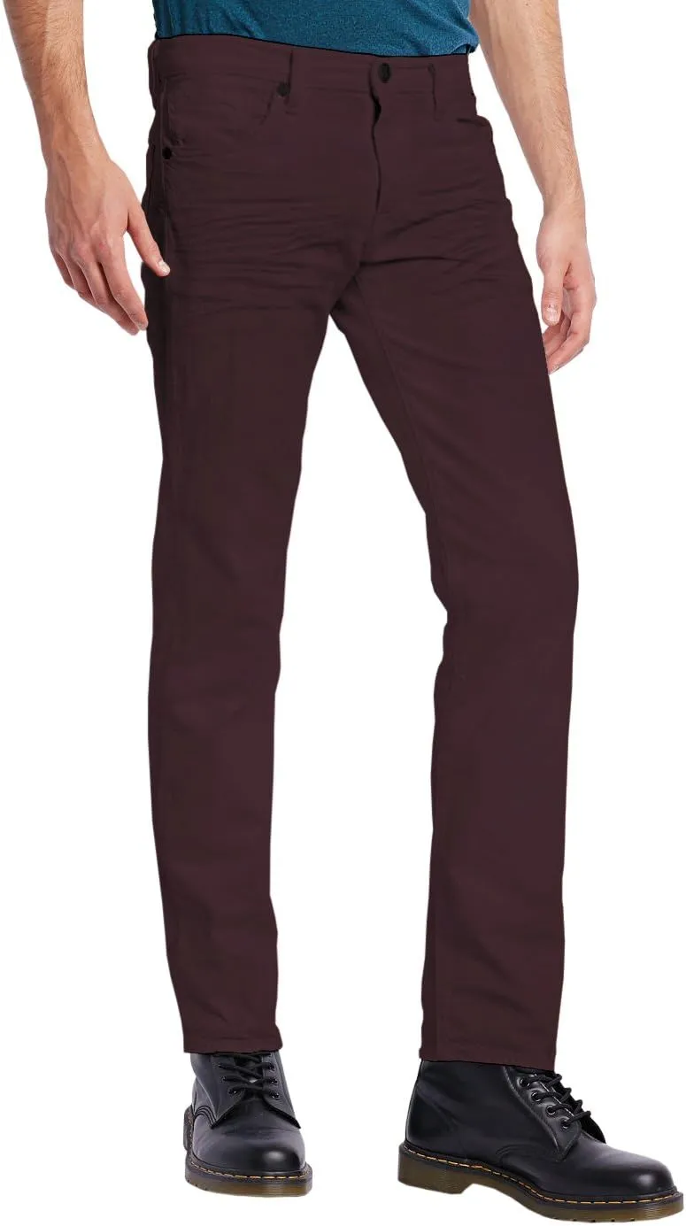 ETHANOL Mens Super Stretch Slim Fit Trousers with 5 Practical Pockets Design Pants