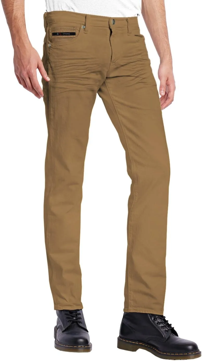 ETHANOL Mens Super Stretch Slim Fit Trousers with 5 Practical Pockets Design Pants