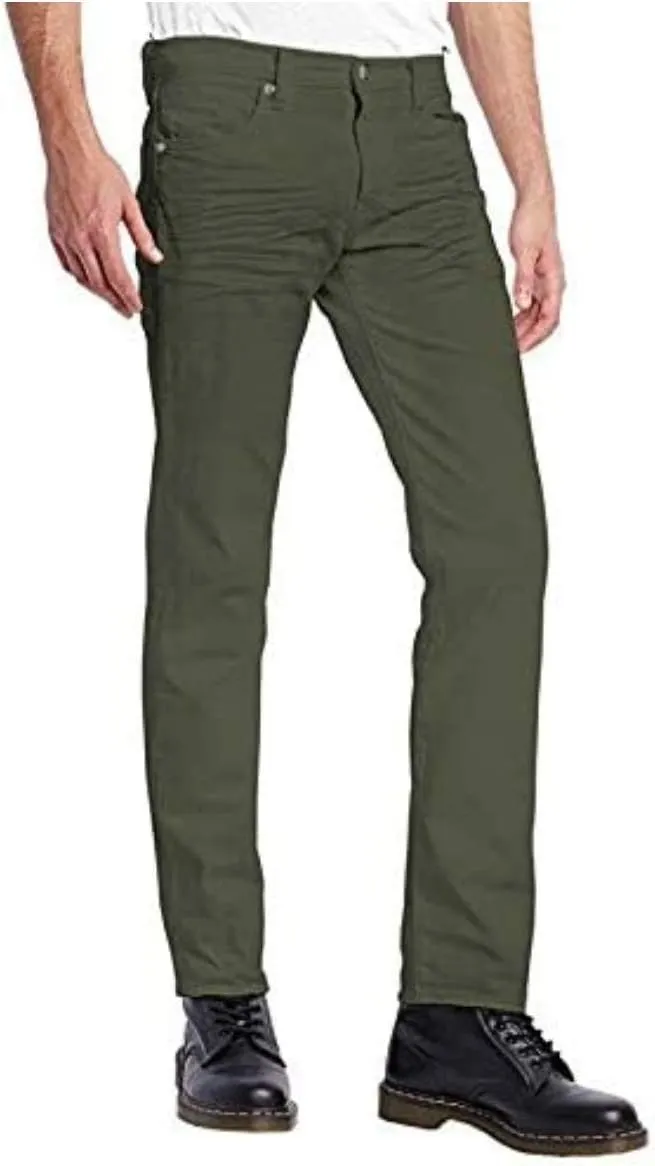 ETHANOL Mens Super Stretch Slim Fit Trousers with 5 Practical Pockets Design Pants