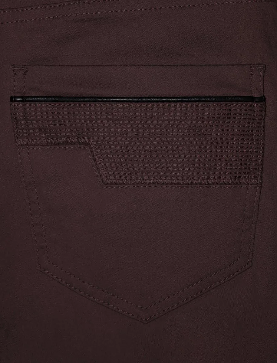 ETHANOL Mens Super Stretch Slim Fit Trousers with 5 Practical Pockets Design Pants