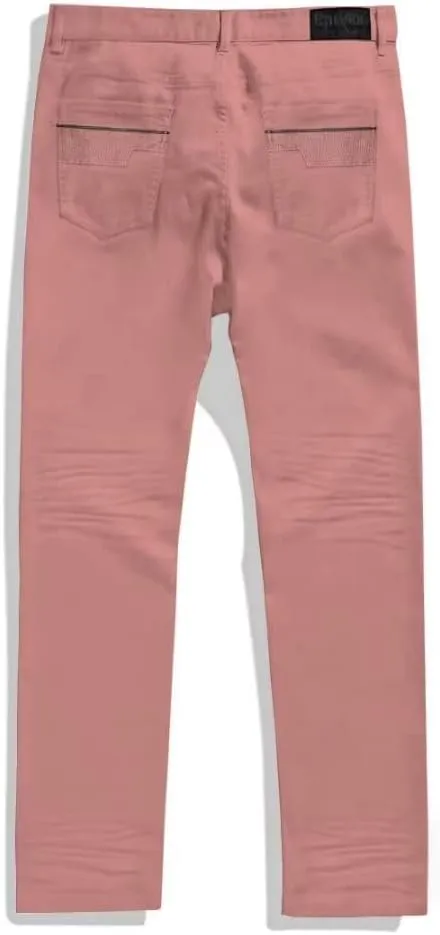 ETHANOL Mens Super Stretch Slim Fit Trousers with 5 Practical Pockets Design Pants