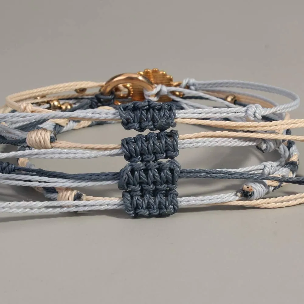 FANCY SHINY Sunflower String Bracelet Handmade Braided Rope Charms Boho Surfer Bracelet for Women Easter Gifts