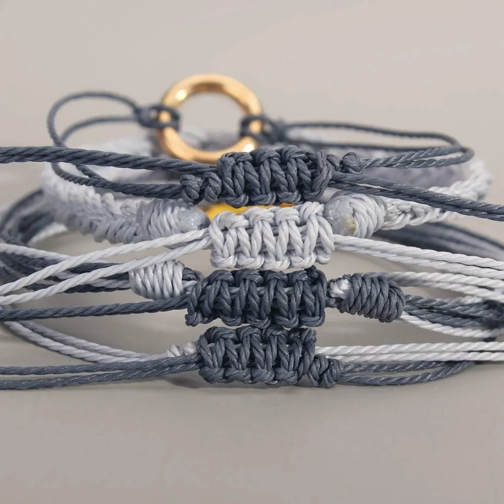 FANCY SHINY Sunflower String Bracelet Handmade Braided Rope Charms Boho Surfer Bracelet for Women Easter Gifts