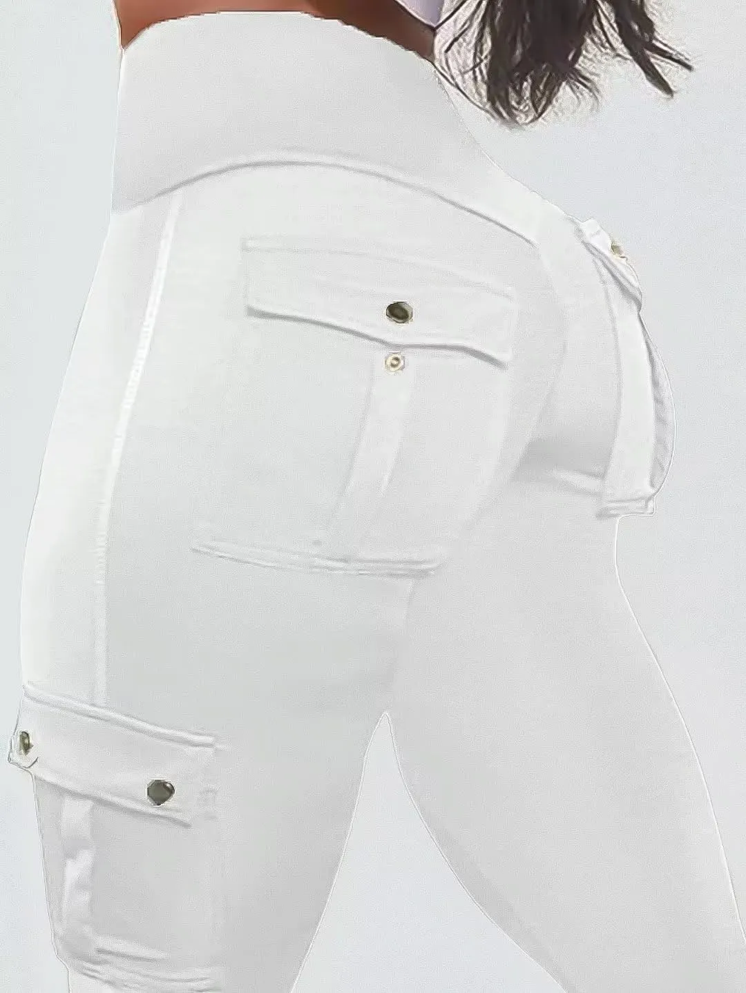 Flamingals Butt Lifting Leggings for Women High Waisted Workout Jeggings Cargo Leggings with Flap Pockets