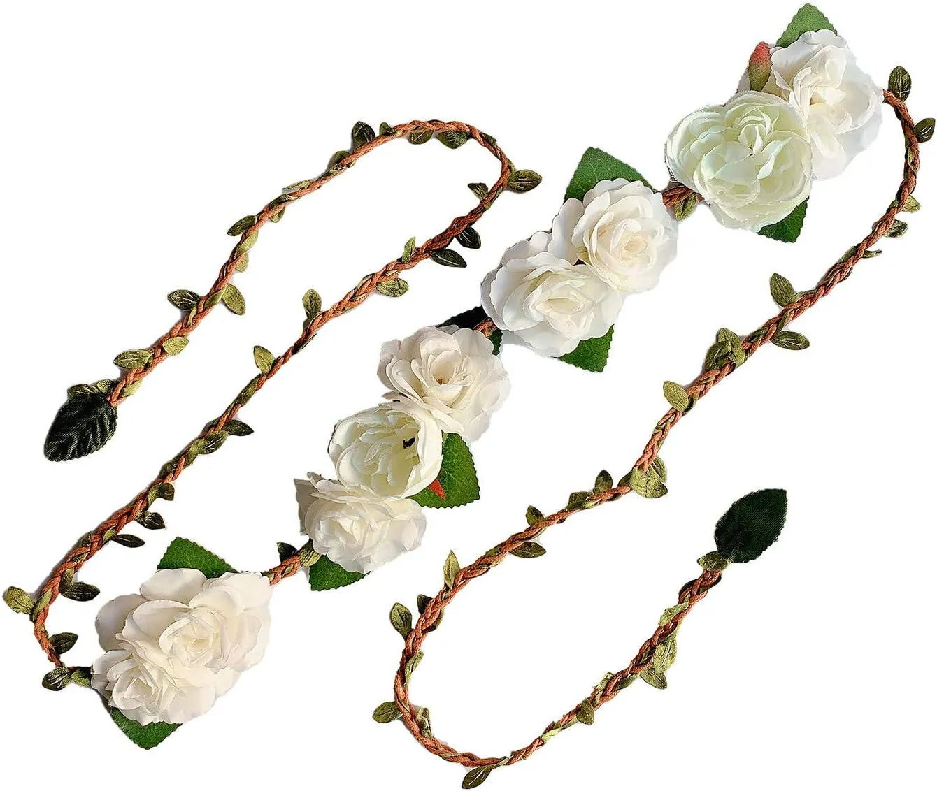 Flower Floral Rattan Belt Flower Sash Crown Wreath Headband Floral Garland JW66
