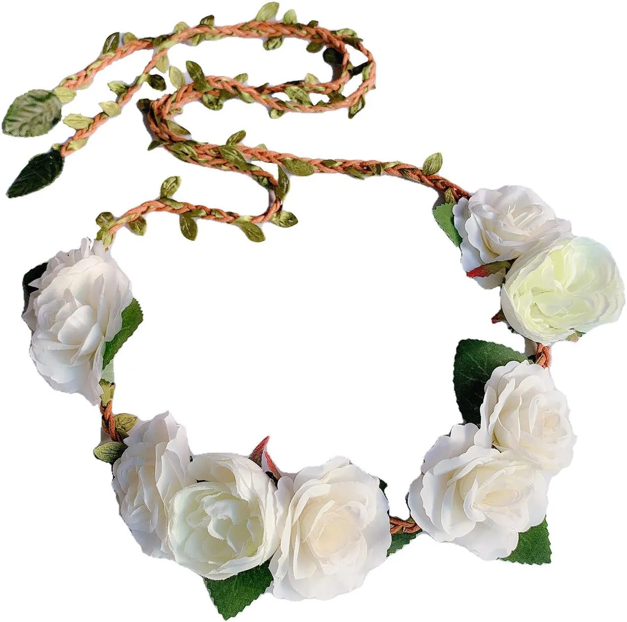 Flower Floral Rattan Belt Flower Sash Crown Wreath Headband Floral Garland JW66