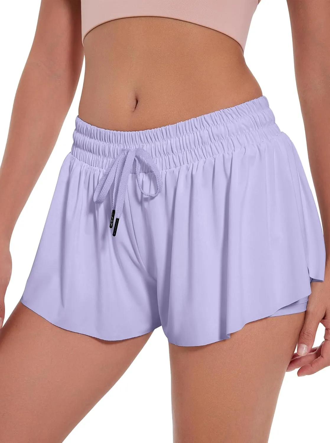Flowy Athletic Shorts for Women Girls Butterfly Shorts Running Tennis Skort Preppy Shorts Cute Summer Clothes