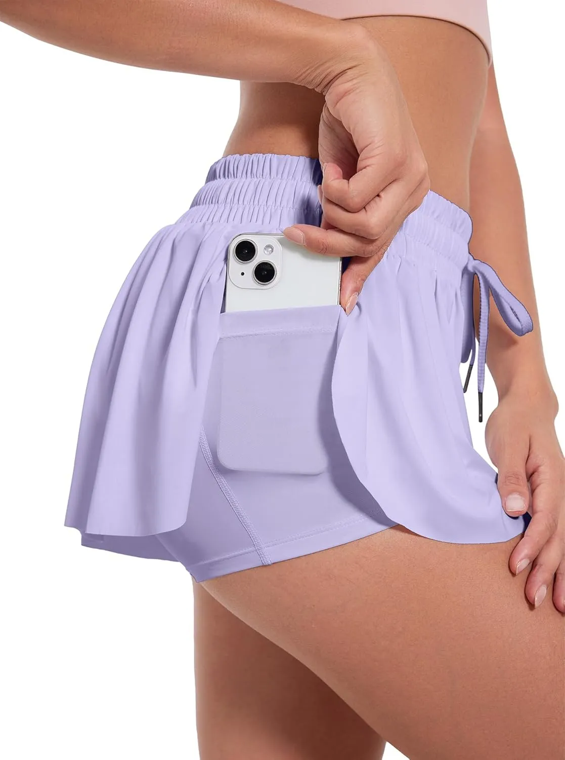 Flowy Athletic Shorts for Women Girls Butterfly Shorts Running Tennis Skort Preppy Shorts Cute Summer Clothes