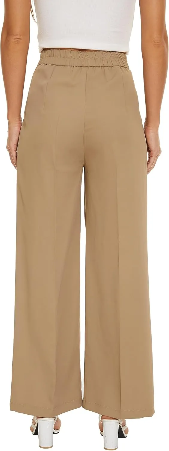 FUNYYZO Dress Pants Women Solid Casual Work Pants Long Trousers Summer
