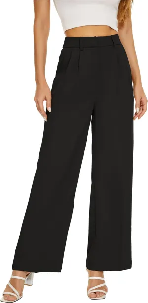 FUNYYZO Dress Pants Women Solid Casual Work Pants Long Trousers Summer