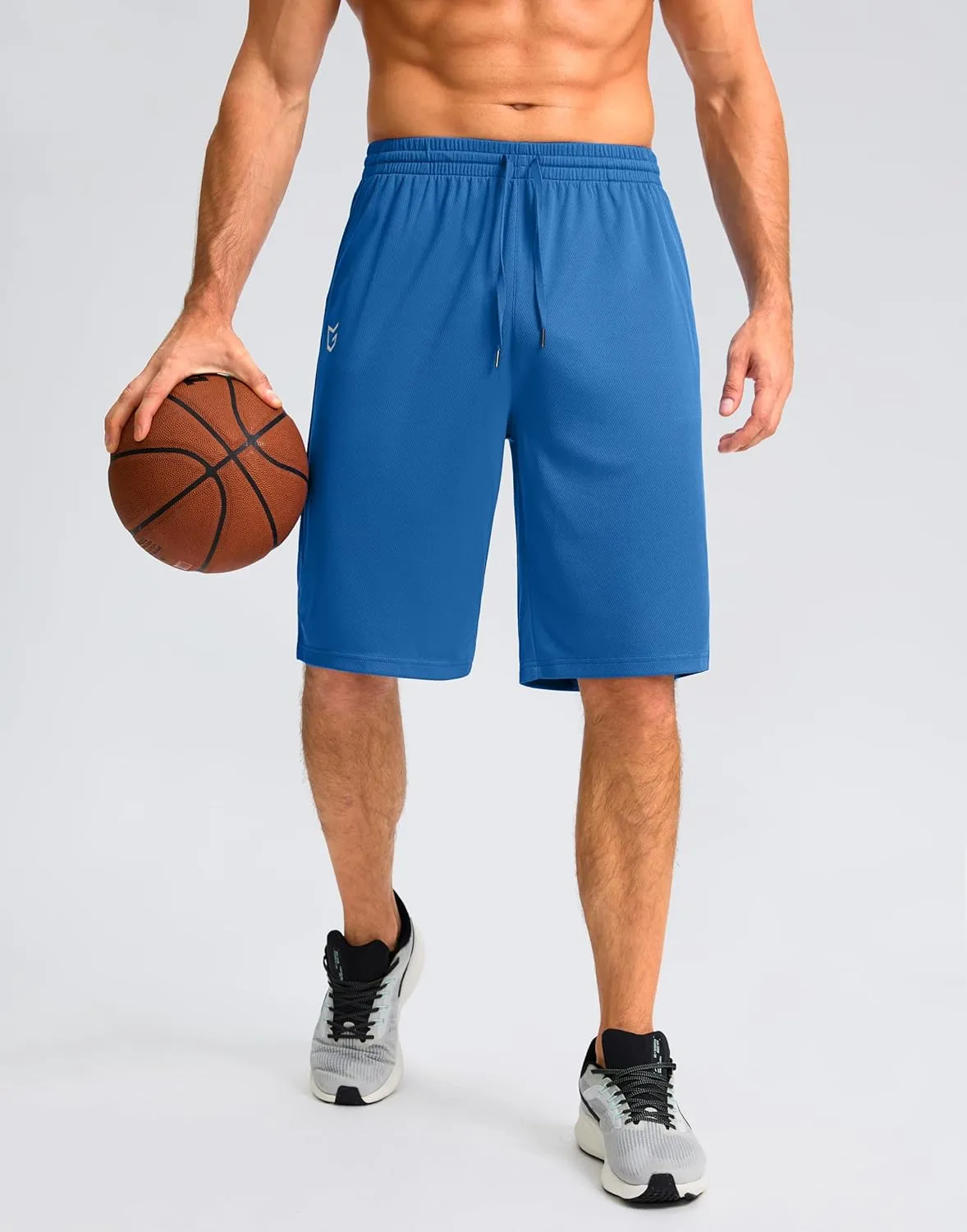 G Gradual Men's Athletic Shorts with Pockets 11" Long Basketball Shorts Lightweight Quick Dry Gym Workout Shorts for Men