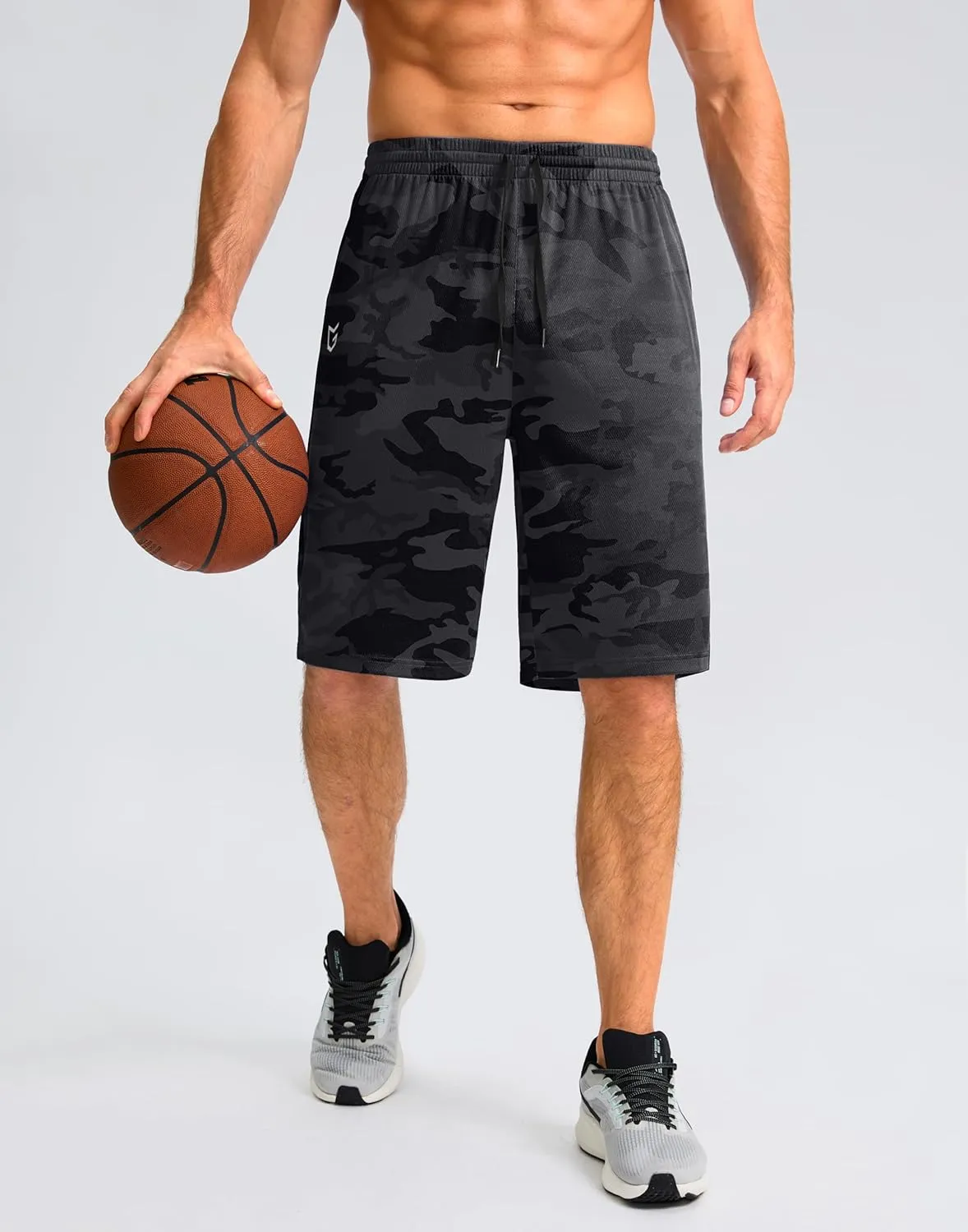 G Gradual Men's Athletic Shorts with Pockets 11" Long Basketball Shorts Lightweight Quick Dry Gym Workout Shorts for Men