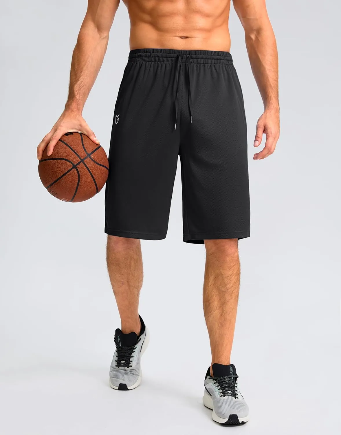 G Gradual Men's Athletic Shorts with Pockets 11" Long Basketball Shorts Lightweight Quick Dry Gym Workout Shorts for Men