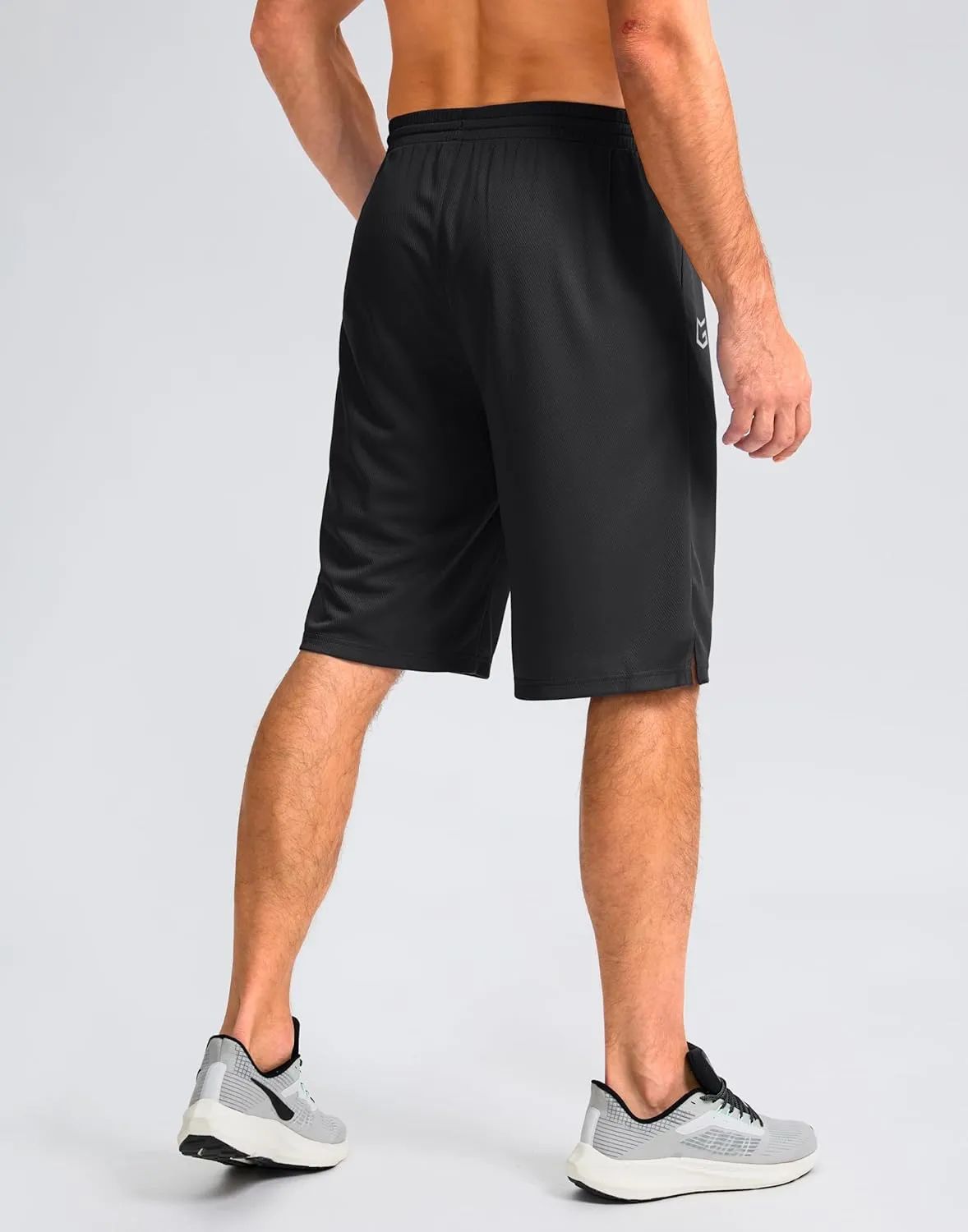 G Gradual Men's Athletic Shorts with Pockets 11" Long Basketball Shorts Lightweight Quick Dry Gym Workout Shorts for Men