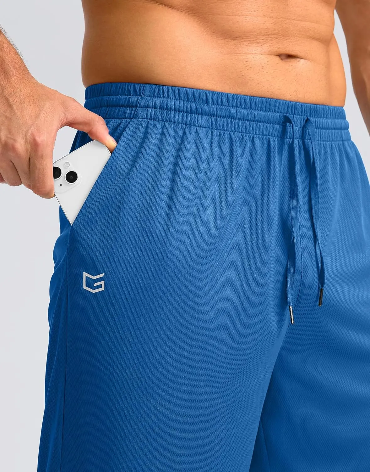 G Gradual Men's Athletic Shorts with Pockets 11" Long Basketball Shorts Lightweight Quick Dry Gym Workout Shorts for Men