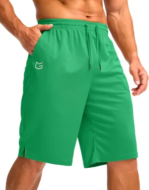 G Gradual Men's Athletic Shorts with Pockets 11" Long Basketball Shorts Lightweight Quick Dry Gym Workout Shorts for Men