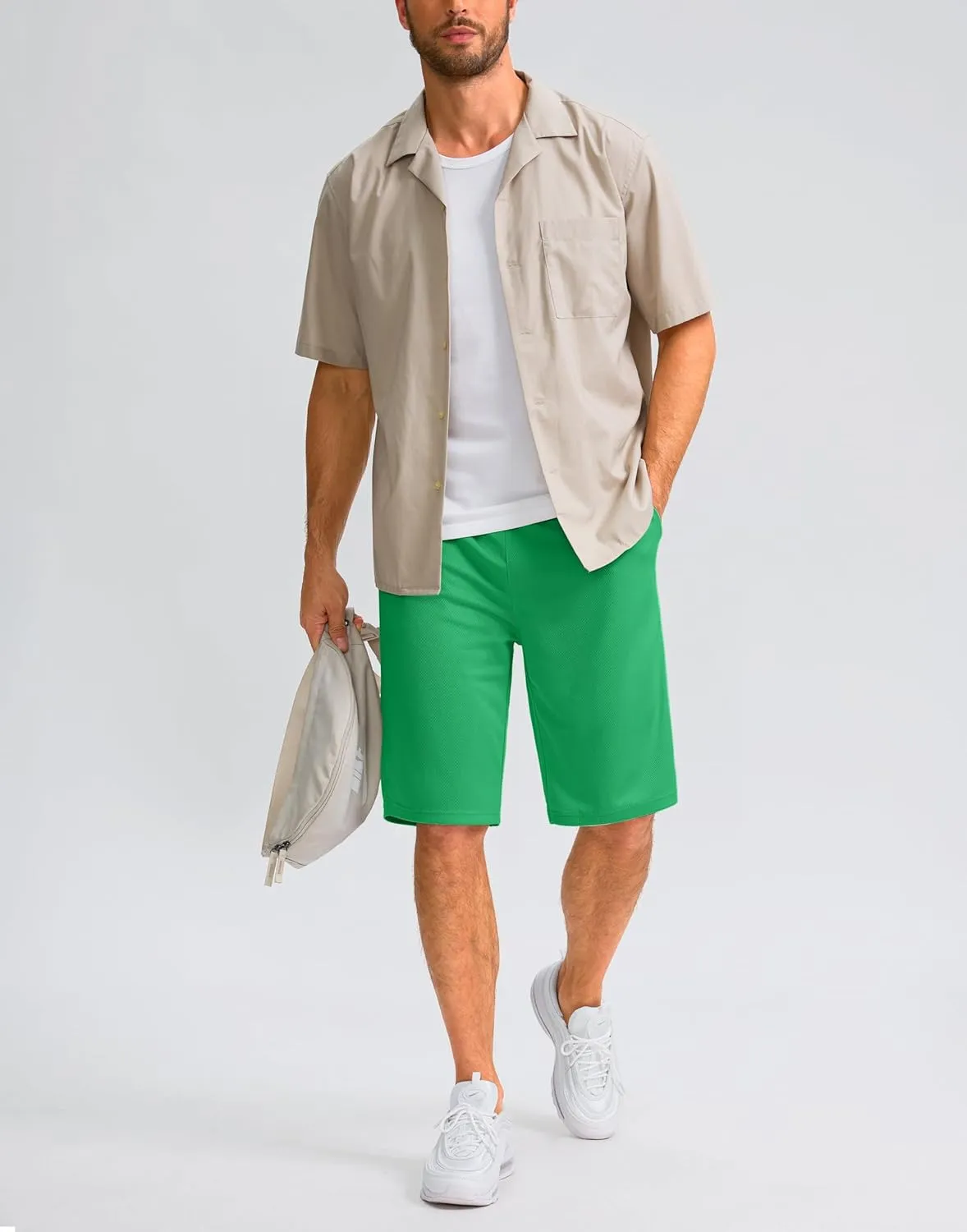 G Gradual Men's Athletic Shorts with Pockets 11" Long Basketball Shorts Lightweight Quick Dry Gym Workout Shorts for Men