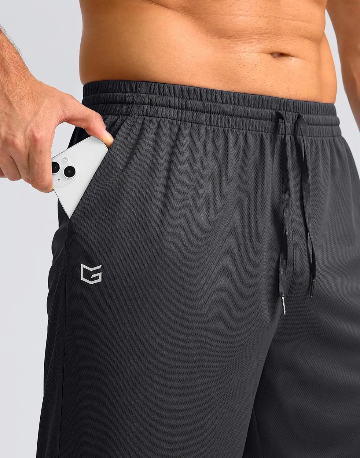 G Gradual Men's Athletic Shorts with Pockets 11" Long Basketball Shorts Lightweight Quick Dry Gym Workout Shorts for Men