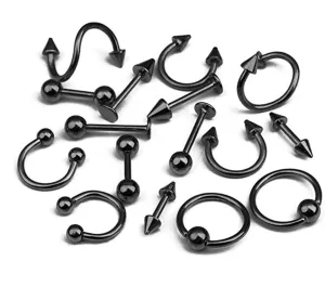 GALPADA Tongue Ring Body Jewelry Piercing Nose Earrings Navel Barbell Pierced Earrings Body Piercing Jewelry