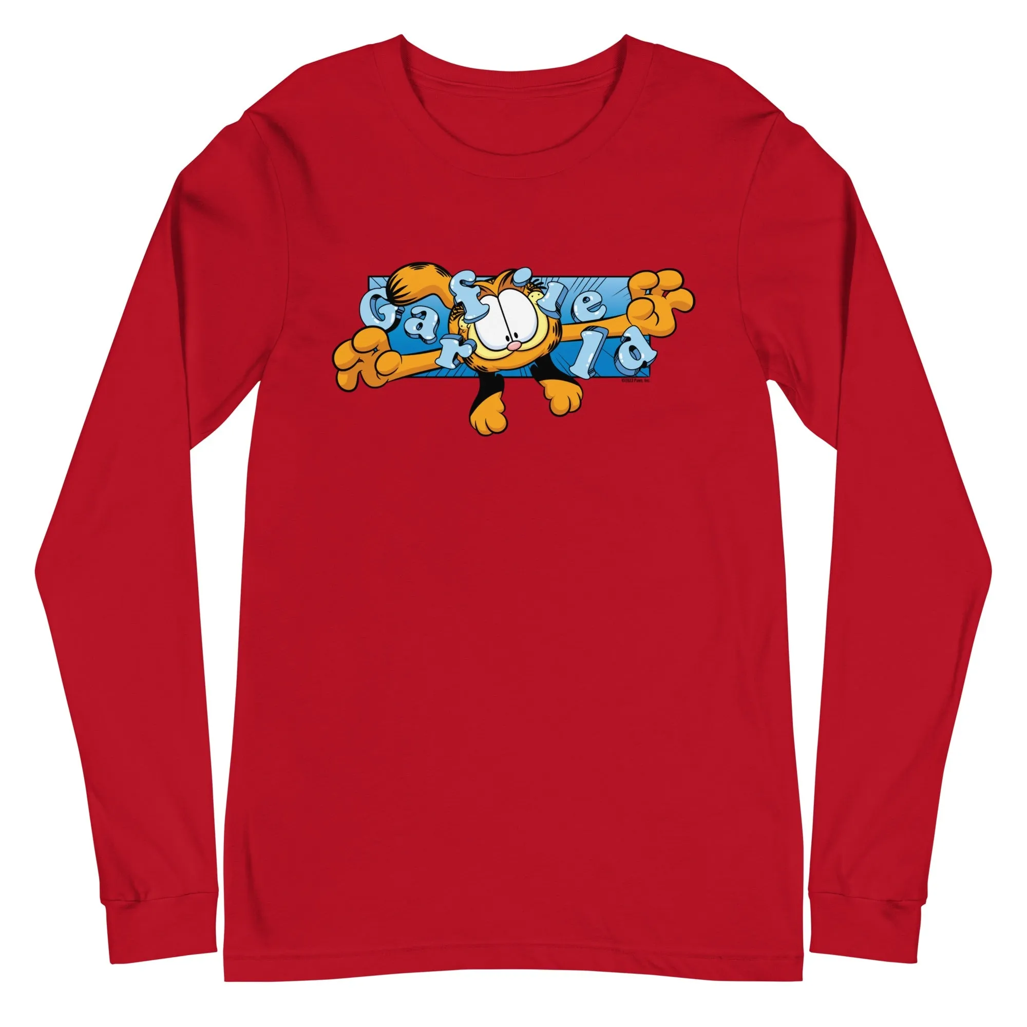 Garfield Flying Garfield Adult Long Sleeve T-Shirt