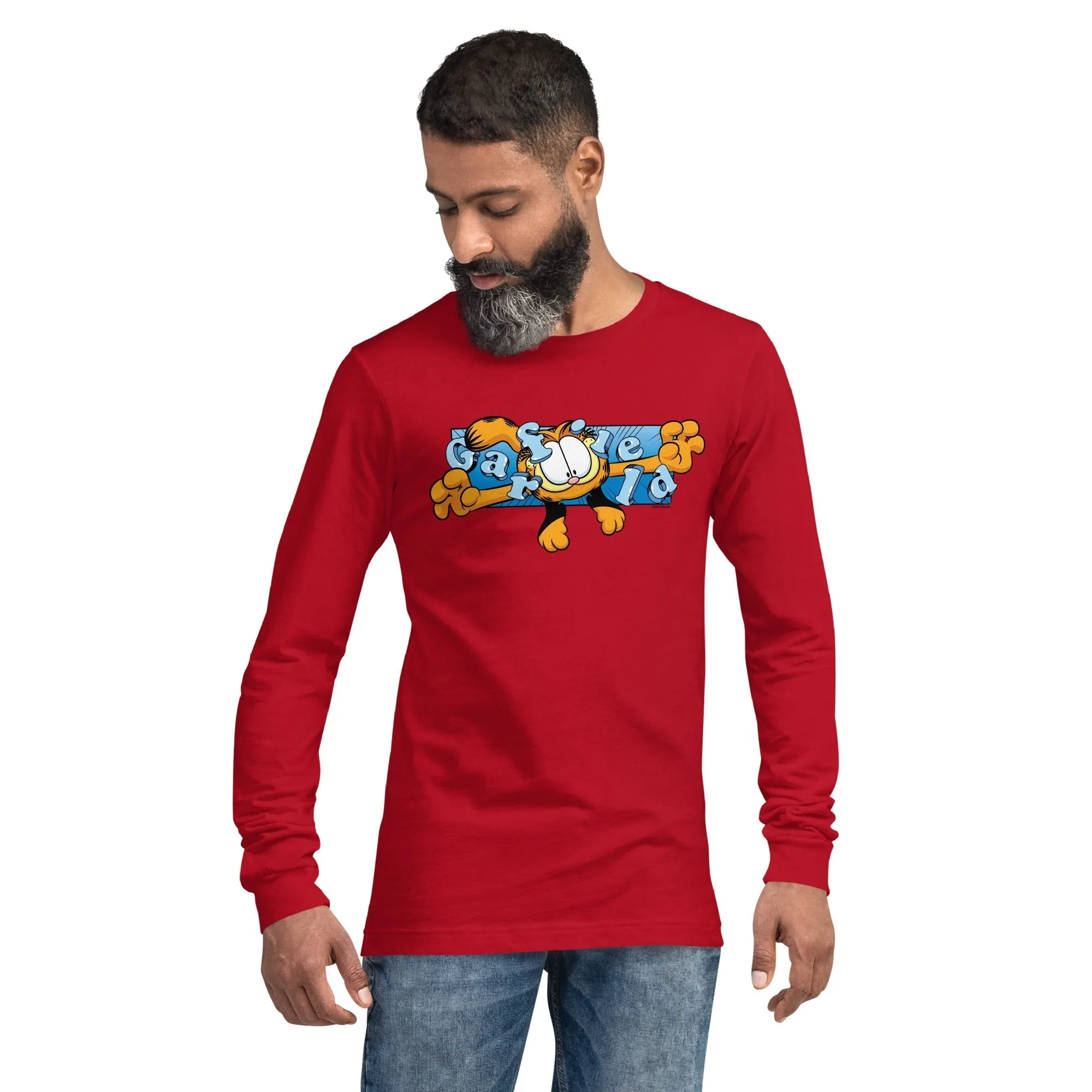 Garfield Flying Garfield Adult Long Sleeve T-Shirt