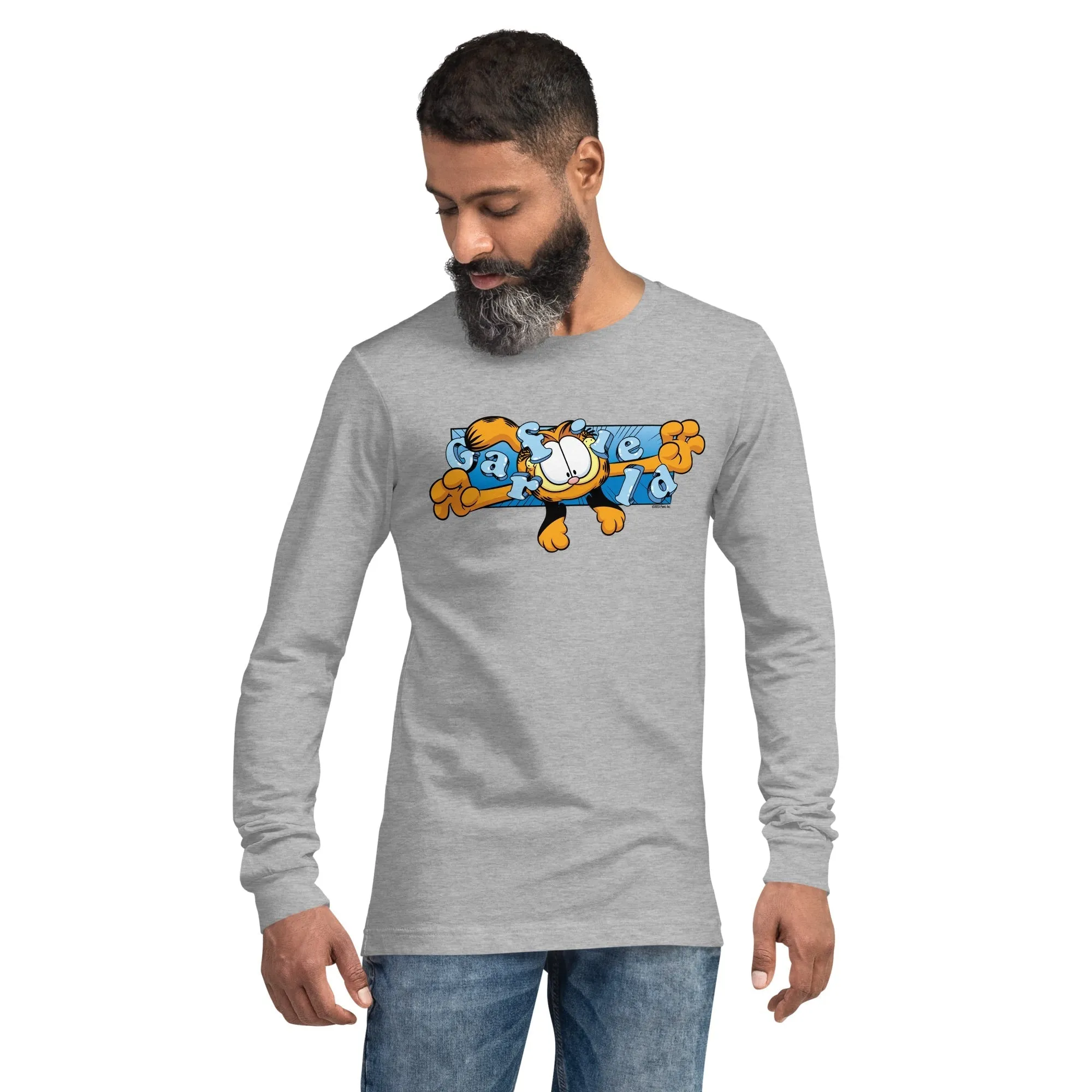 Garfield Flying Garfield Adult Long Sleeve T-Shirt