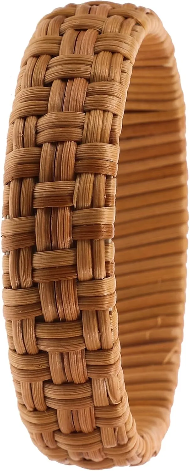 Gatuida Bohemia Woven Bangle Bracelet for Women Chunky Retro Ethnic Style Eye Catching Fashion Accessory present for Birthdays and Holidays