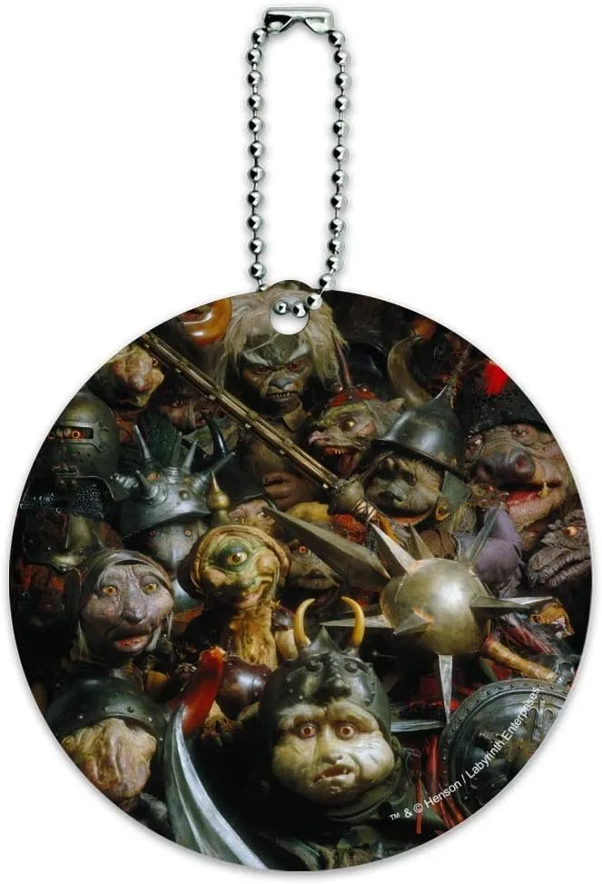 Goblin Army from The Labyrinth Round Luggage ID Tag Card Suitcase Carry-On