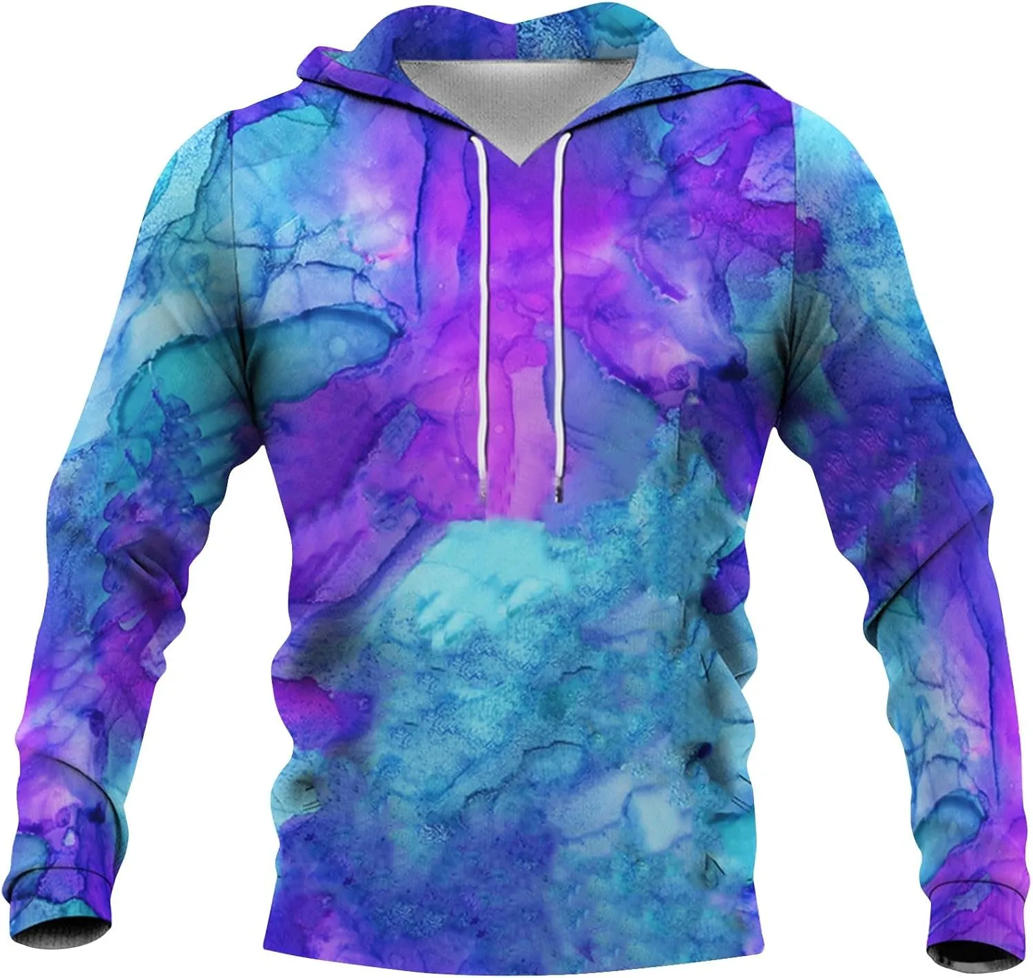 GOFULY Mens Sweatshirt Hoodie Lightweight Fall Tie Dye Hoodies Long Sleeve Pullover Sweatshirts Drawstring Shirt With Pocket