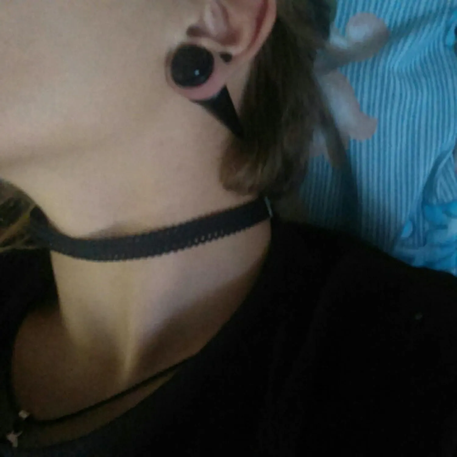 Gualiy 2PCS Acrylic Gauges For Ears, Mens Ear Gauge Jewelry Black Cone Ear Tunnel Jewelry